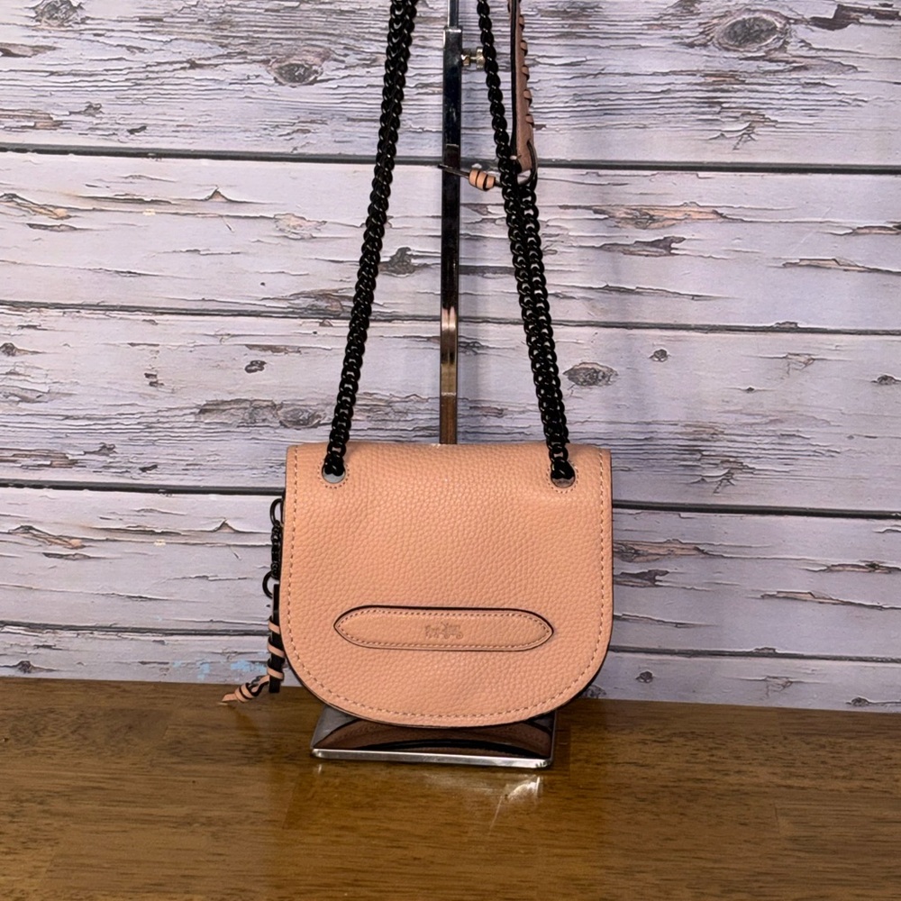 Coach small shadow Pebbled leather Crossbody Bag.